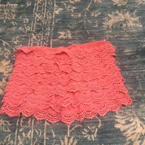 Blu Pepper Pink Ruffle Shorts